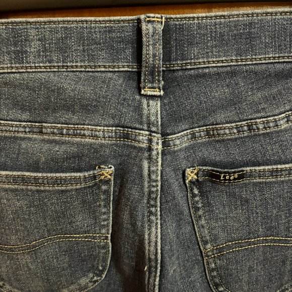 Lee Slim Fit Straight Leg Mid Rise Stretch Denim Jeans‎ Women's Size 4 Petite - Picture 12 of 16